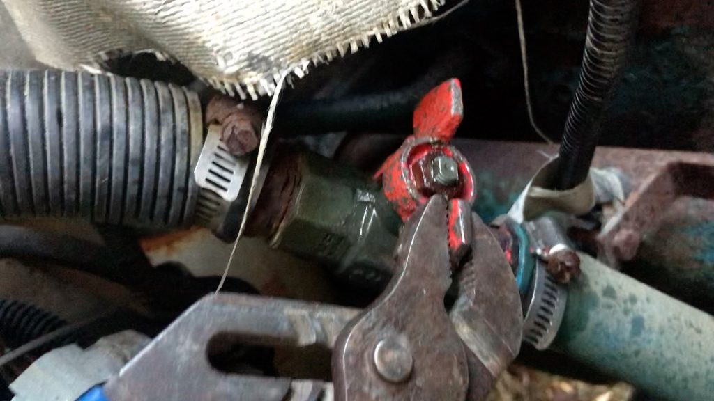closing the valve before removing school bus heaters
