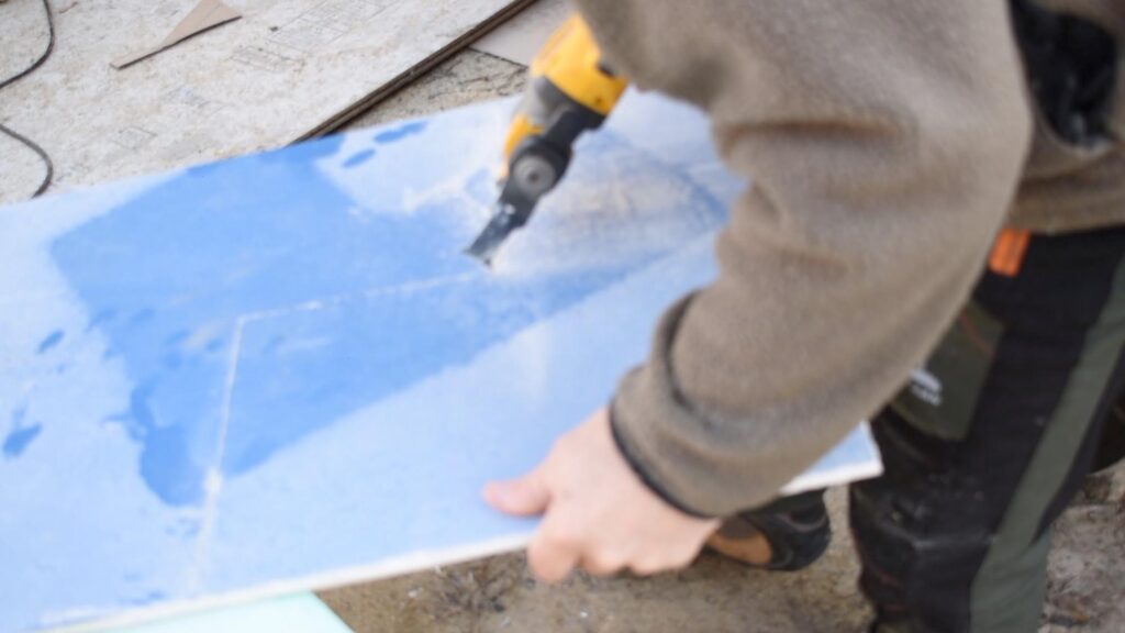dewalt multitool for cutting tile backerboard