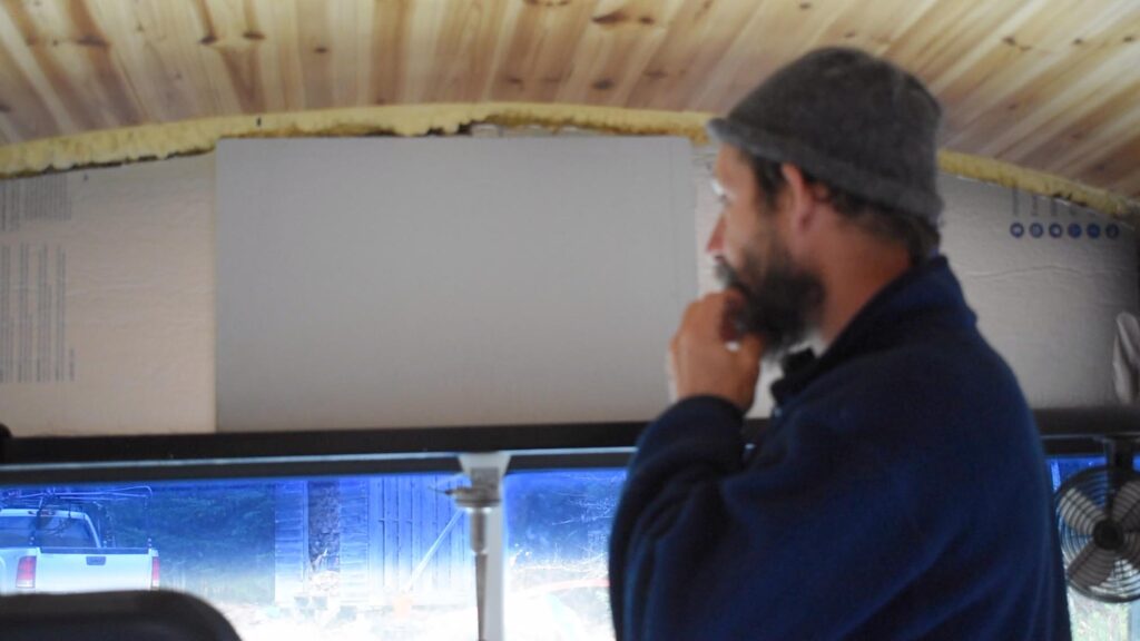 skoolie bulkhead insulation