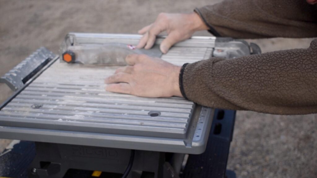 cutting tile for skoolie stairs