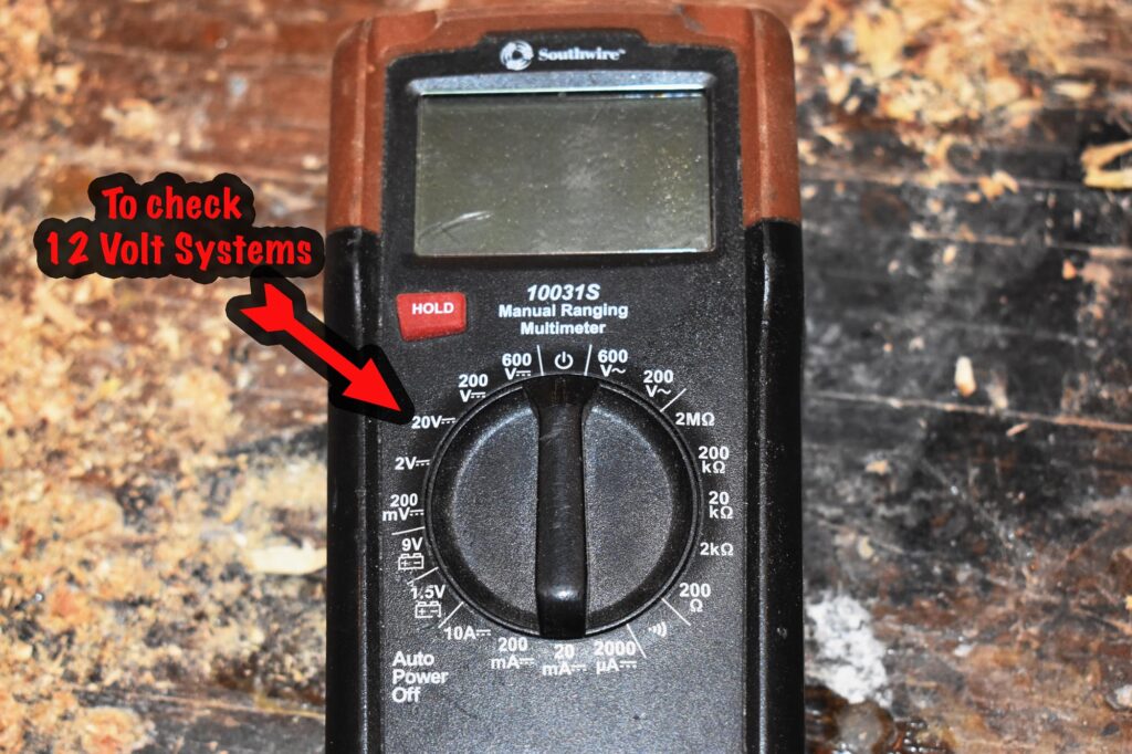 12 volt multimeter settings