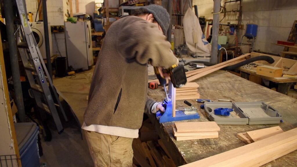 pocket holes for skoolie bifold door