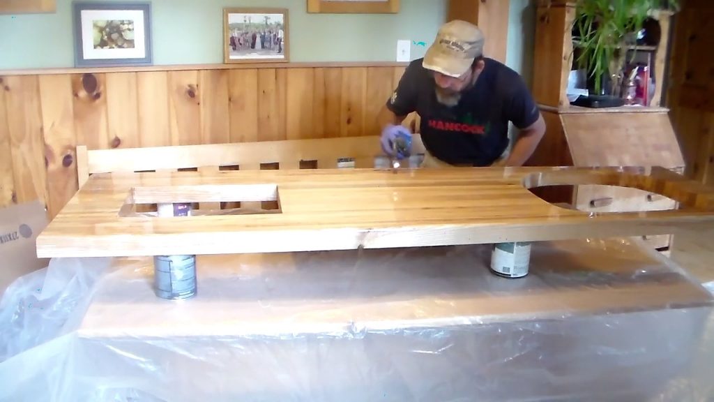 butcher block counter air bubble removal