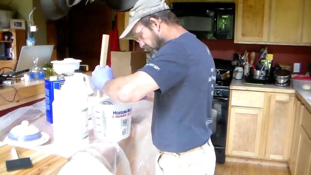 butcher block counter epoxy mix