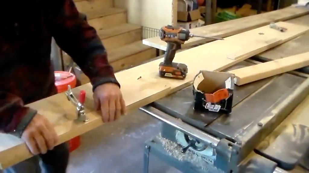 butcher block counter table saw sled